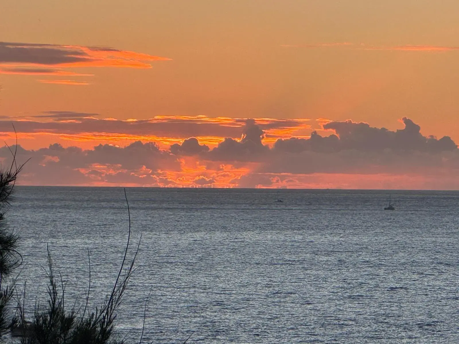 Orange sunset over the Atlantic at Paul do Mar