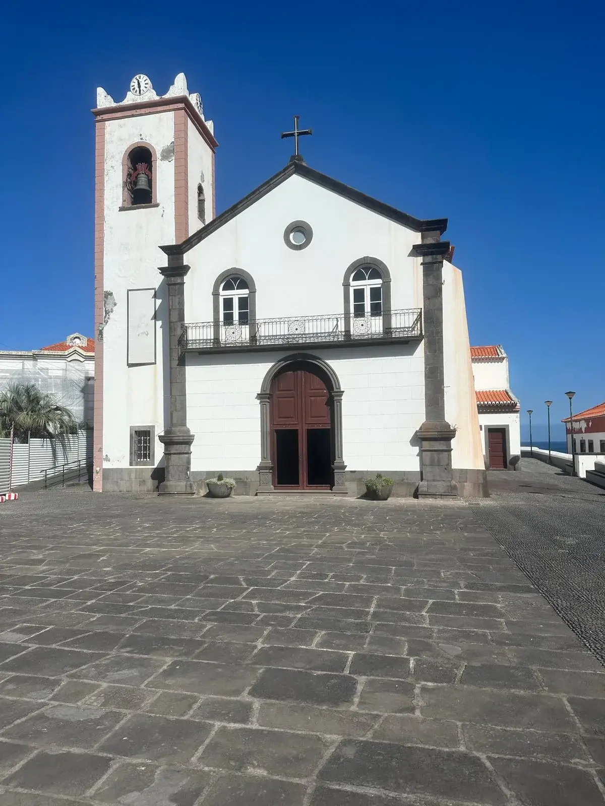 White parish church in Ponta Delgada, Madeira