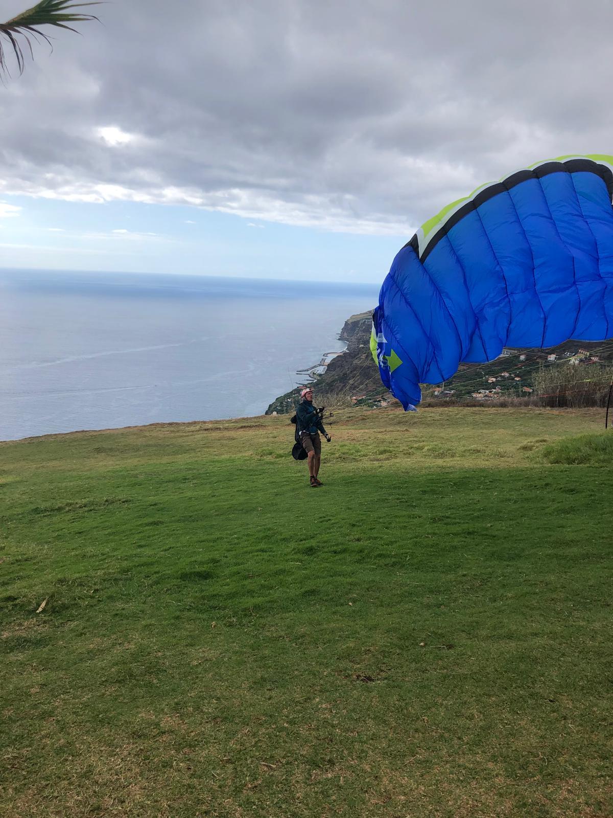 Tandem paragliding over the Atlantic coast near Calheta, Madeira - view 2