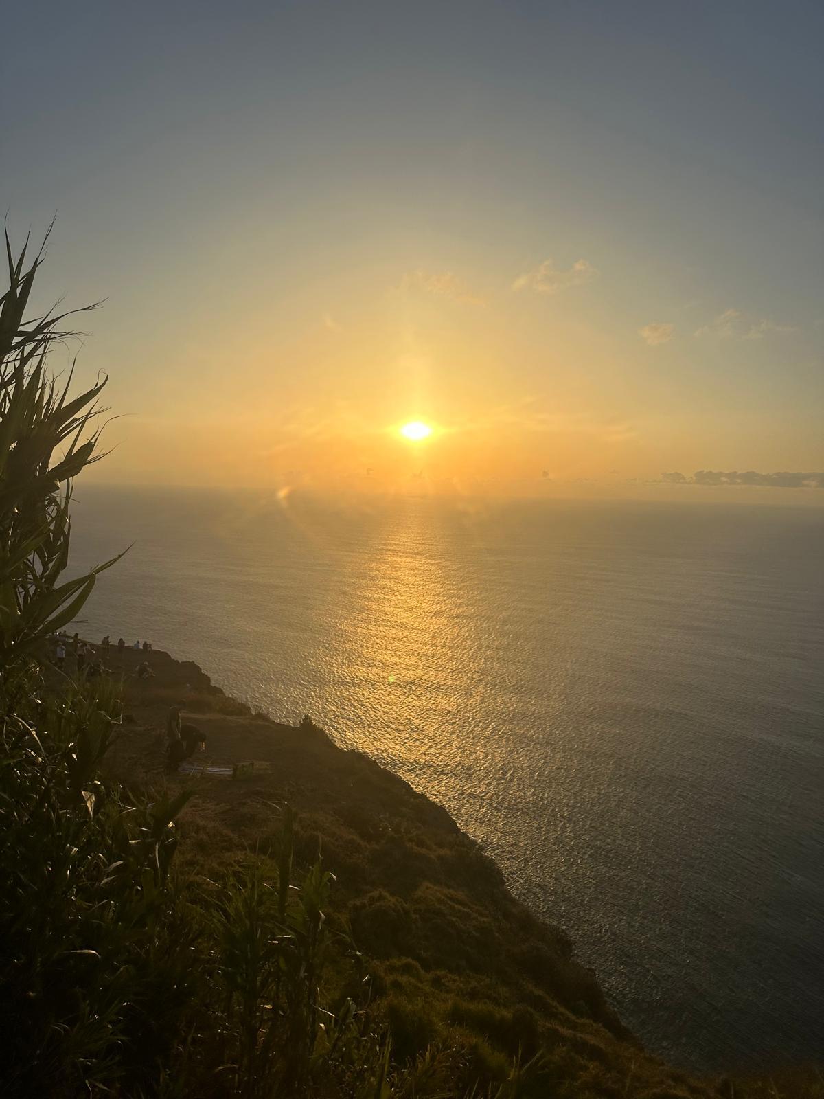 Ponta do Pargo lighthouse at sunset on the westernmost point of Madeira