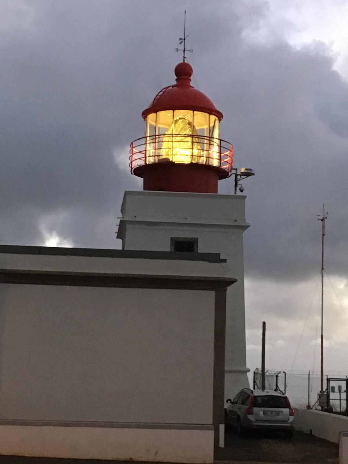 Ponta do Pargo lighthouse at sunset on the westernmost point of Madeira - view 2